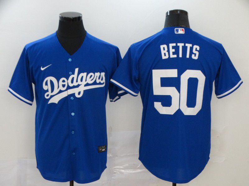 Men Los Angeles Dodgers 50 Betts Blue Game Nike MLB Jerseys
